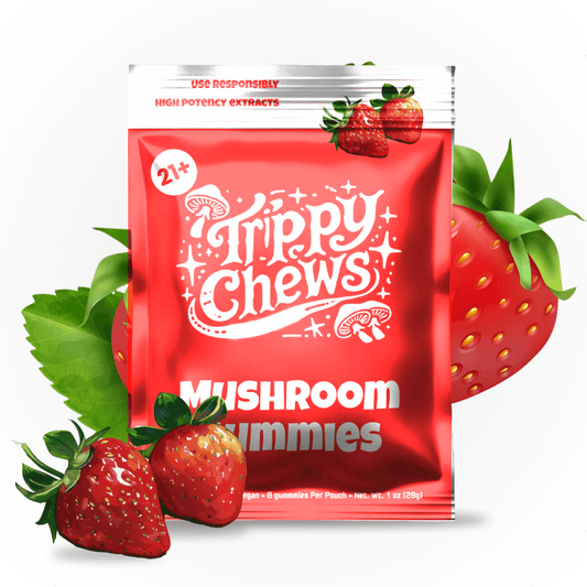 TRIPPYCHEWS MUSHROOM GUMMIES - Strawberries